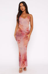 No Later Maxi Skirt Peach Nectar
