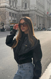 She's Sassy Pu Jacket Coffee