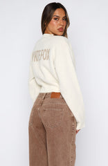 Can't Help Falling Knit Sweater White