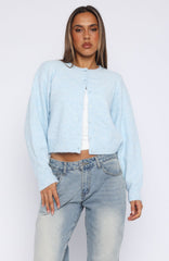 Warm Whispers Knit Cardigan Baby Blue