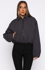 Back To Friends Jacket Charcoal