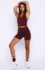 Zoom Seamless Shorts Merlot