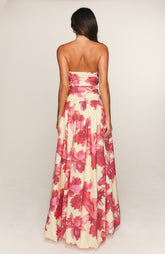 Keep My Promise Strapless Maxi Dress Siena Bloom