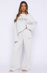 Leave Me Out Of It Waffle Oversized Long Sleeve Tee Grey Marle