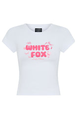 Lucky Thirteen Stephanie Baby Tee White