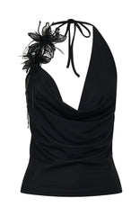 Rave Crave Halter Top Black