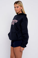 Took The Fall Oversized Hoodie Navy
