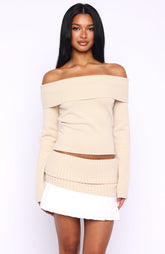 You Did It Again Mini Skirt Beige