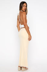 Among The Flowers Maxi Skirt Lemon