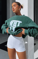 Minding My Business Ribbed Booty Shorts White