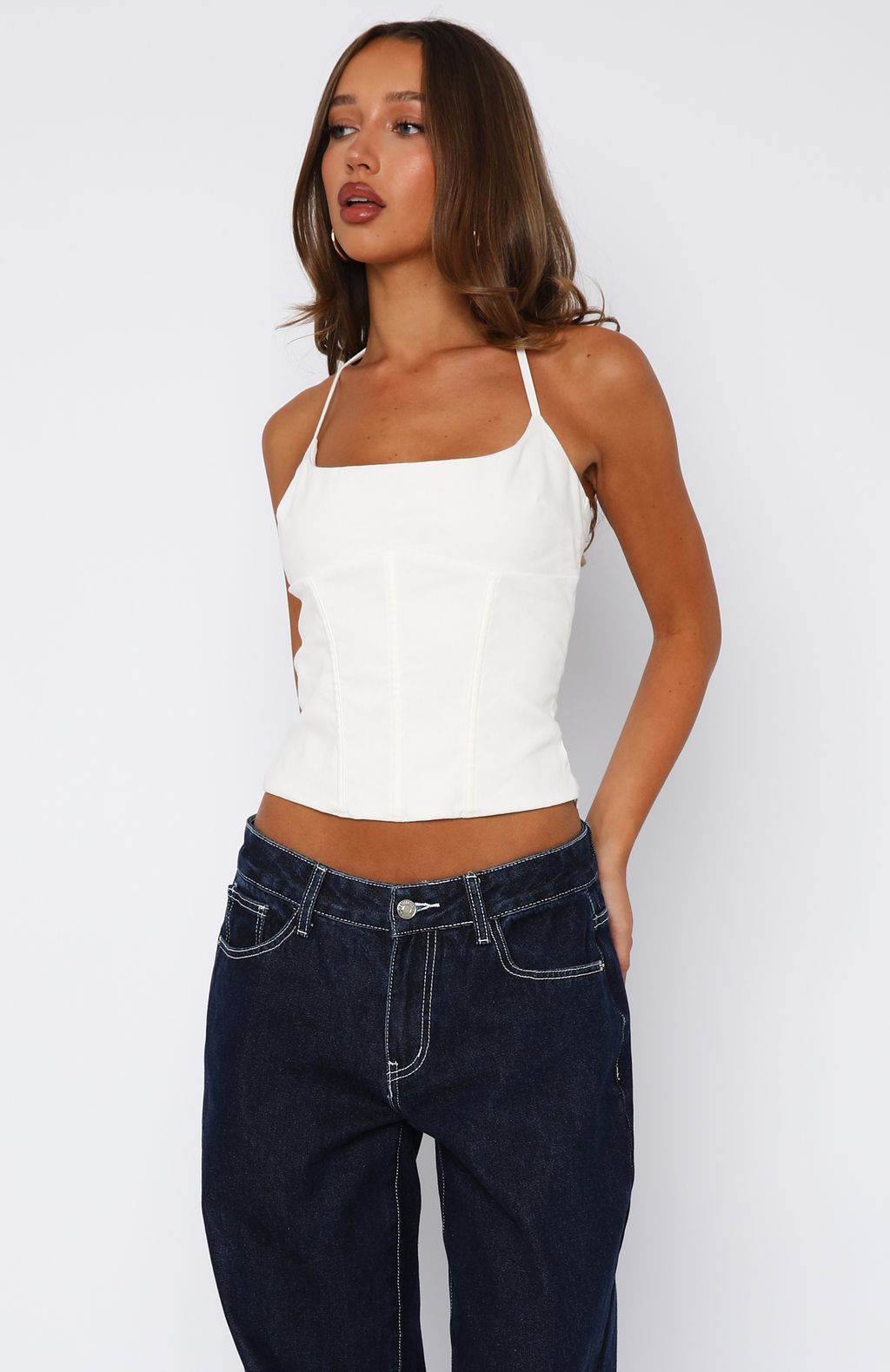 Take Care Bustier White