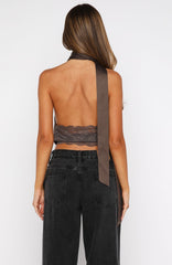 Show Me Better Halter Top Mocha