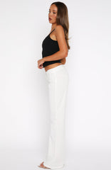 Getting You Close Pants White Pinstripe