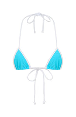 Inka Micro Bikini Top Paradise Blue/White