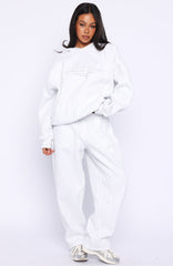 Know What You Want Oversized Hoodie Grey Marle