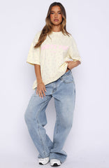 Offstage Printed Oversized Tee Lemon Ditsy