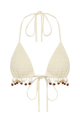 One More Time Crochet Top Off White