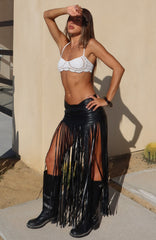 Living Fast Pu Skirt Black